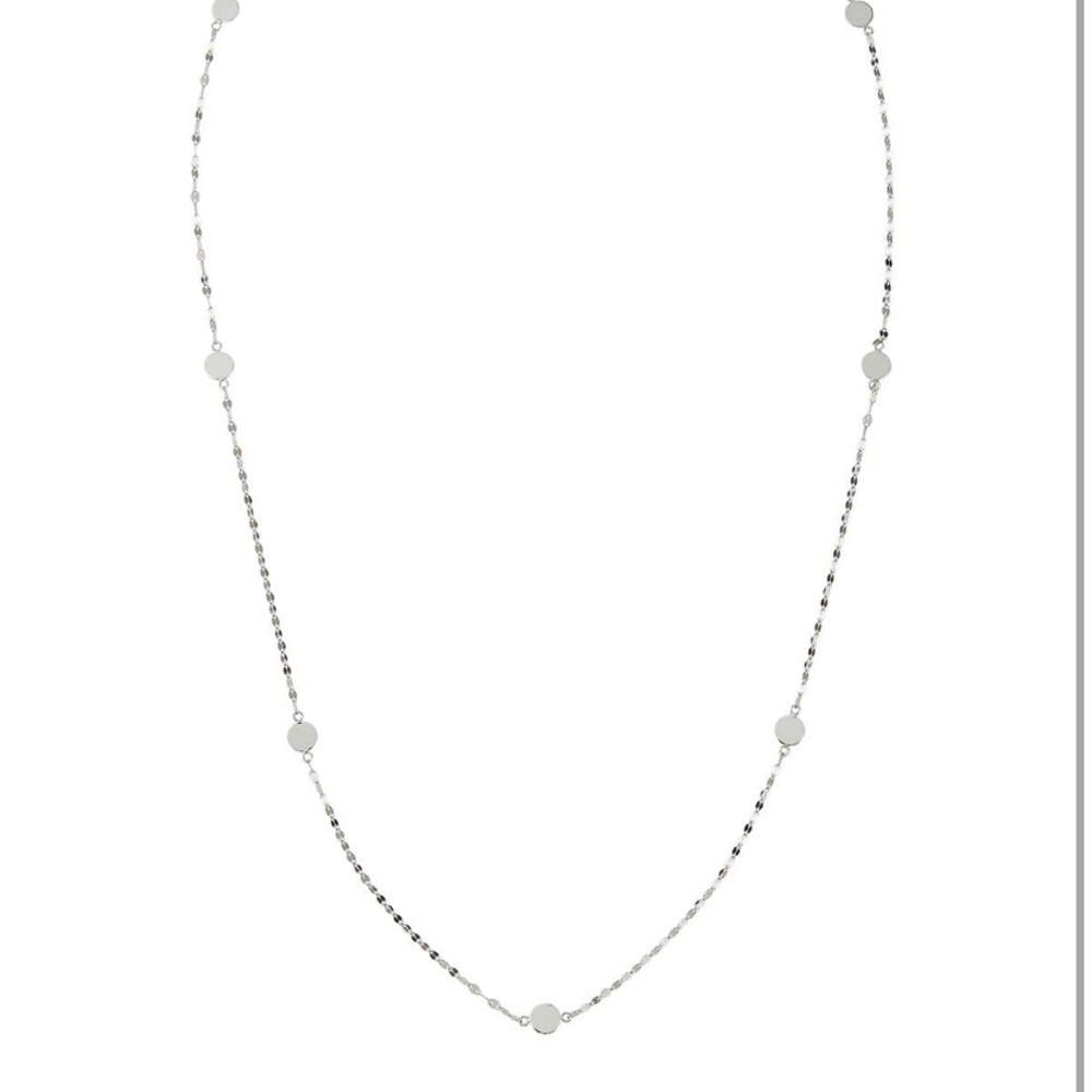 Lana Jewelry white gold ombré disc necklace